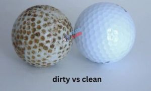 Dirty vs. clean golf ball