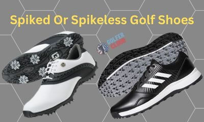 From this image golfers can easily understand which one they should pick spiked or spikeless golf shoes.