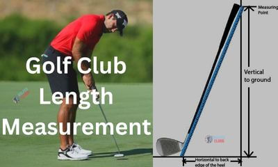 In this picture, you see how to measure a golf club length because all golfers must have knowledge about golf club length measurement to pick the perfect club to get better golf score.