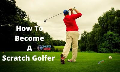 It is a featured image for the blog about how to become a scratch golfer.