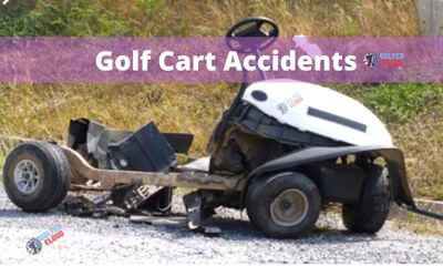 Here you see a golf cart accident in a public road.