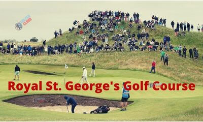 It is the image of the Royal St. George's Golf Course where you see the golfers playing golf, and also the visitors.