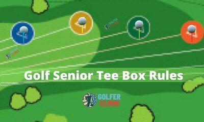 The image shows the position of Golf Senior Tee Boxes